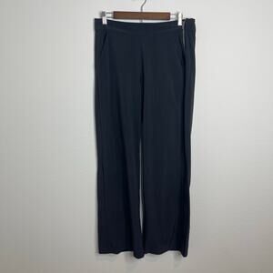 Athleta Black Side Zip Snap Hem Pants Women’s 6 Stretch Travel Work Athleisure